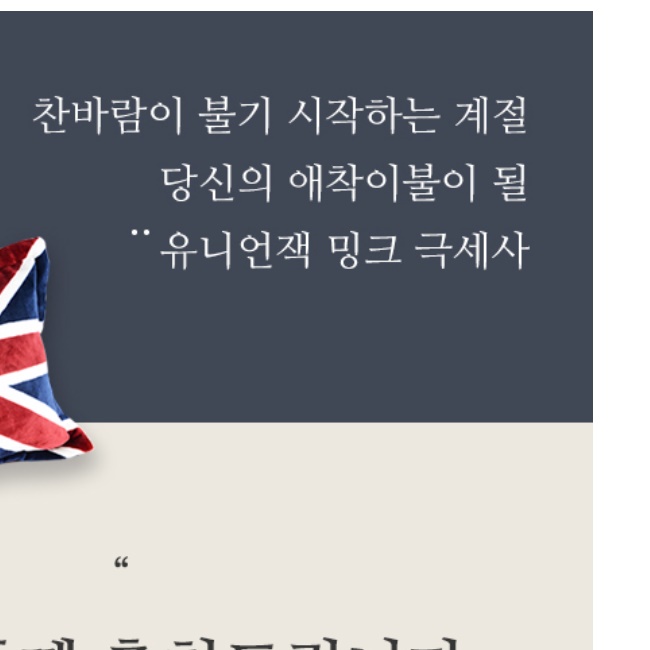 유니언 잭 고밀도 극세사 베개 커버 영국기 겨울 잉글랜드 차렵침구용 유니온 배개 카바 - 상세 이미지 3