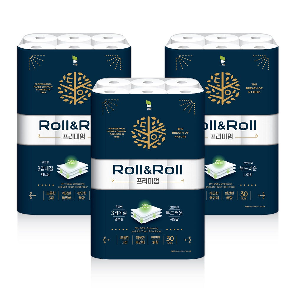 롤앤롤 프리미엄 화장지 30mX총90롤