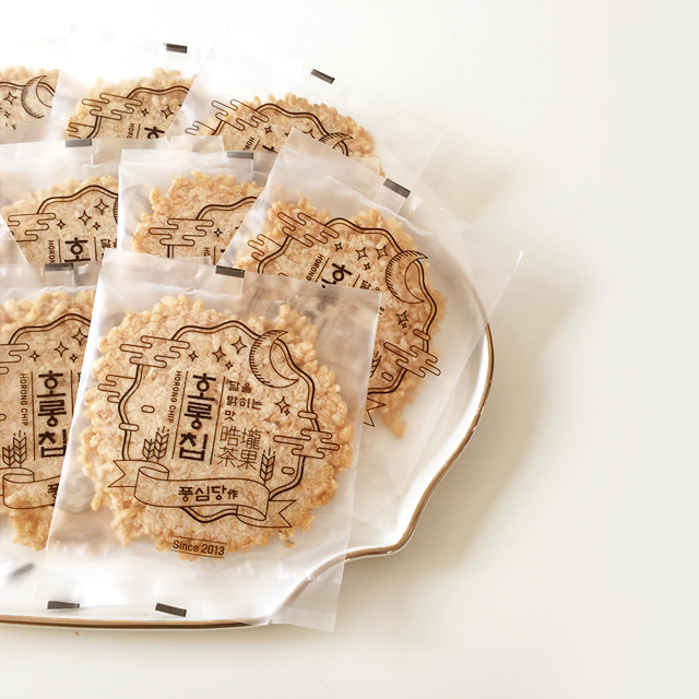 풍심당 호롱칩 현미귀리곤약 15개+ 현미병아리콩 15개 + 현미옥수수 15개 + 현미초코 15개 누룽지칩 - 상품 이미지