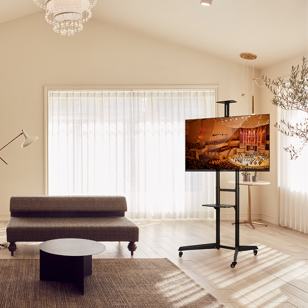 이동식tv거치대 스탠드 브라켓 더함 LG 삼성받침대 이동형 46인치 55인치 65인치 - 상세 이미지 3