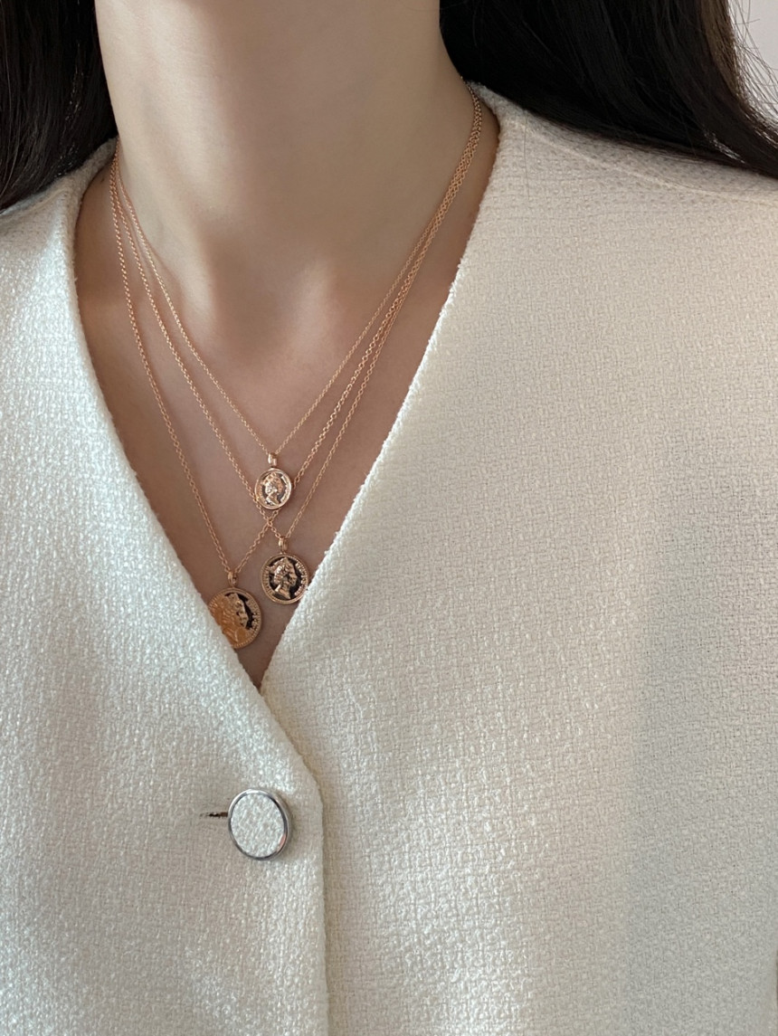 메이비투아 - 14k 18k 심플 체인 목걸이 (고방)