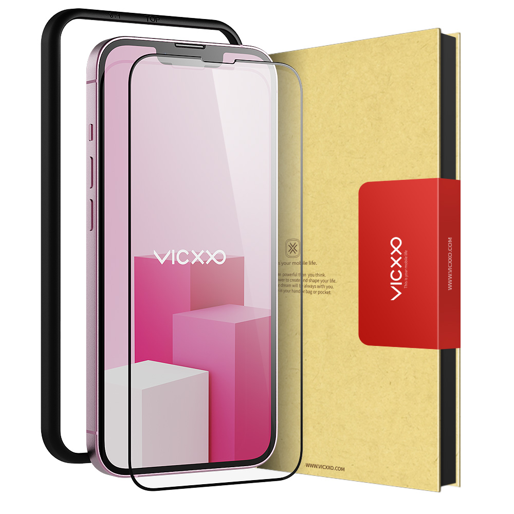 빅쏘 4D 풀커버 강화유리 필름 아이폰13 프로, 1매입