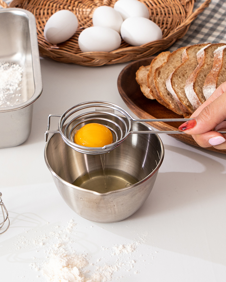 코첸 아이디어 주방용품 스텐 계란 조리도구 노른자분리 에그 계란분리기