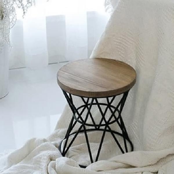 회분 테이블 1인용 티테이블 소형 테이블 장식 원목 미니 거실 원형 협탁 현관 얇은