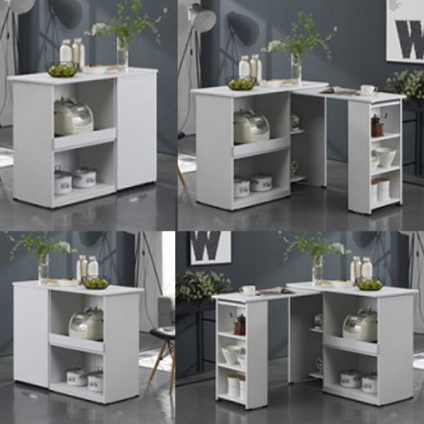 ㄱ자 식탁 아이랜드 식탁 베이킹 작업대 간이 아일랜드 접이식 조리대