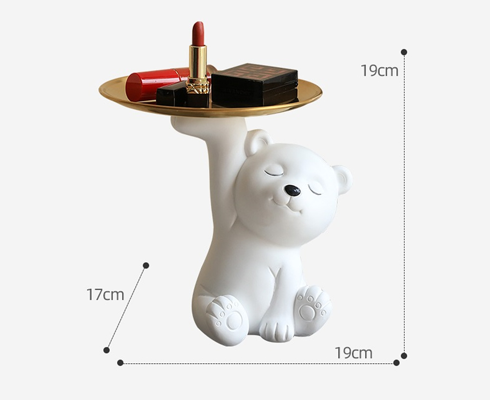 북극곰 트레이 테이블 거실 현관 침실 포인트 인테리어 미니 선반 엔틱 장식 소품 이미지 8