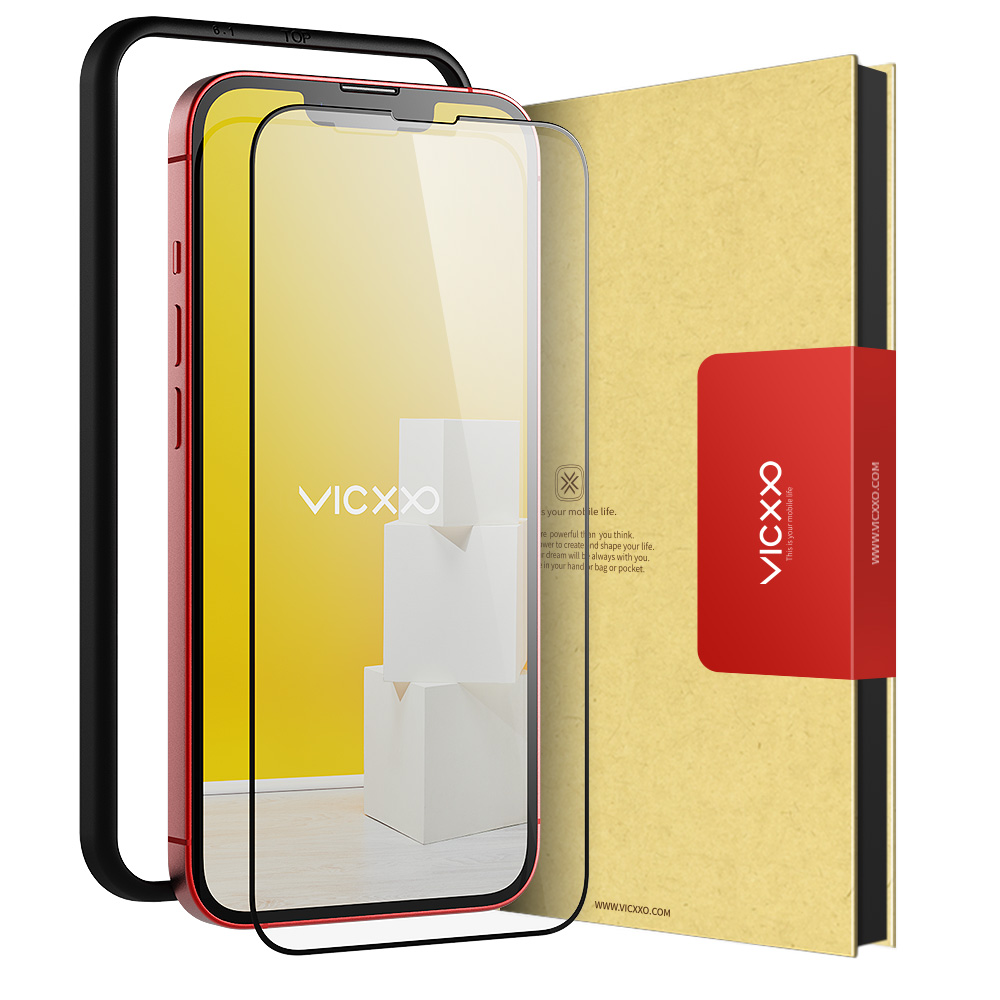 빅쏘 4D 풀커버 강화유리 필름 아이폰13 미니, 1매입