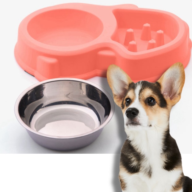 강아지 급체방지 식기 중형견 밥그릇 소형견 밥그릇 새끼 강아지 사료 그릇