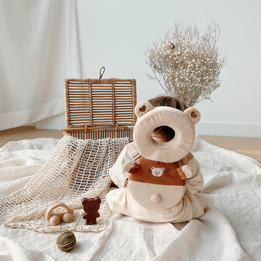 (네이버 국민템) 아가드 아이쿵 아기 머리보호대 머리쿵 보호대 꿀벌 뒷쿵이 방지쿠션