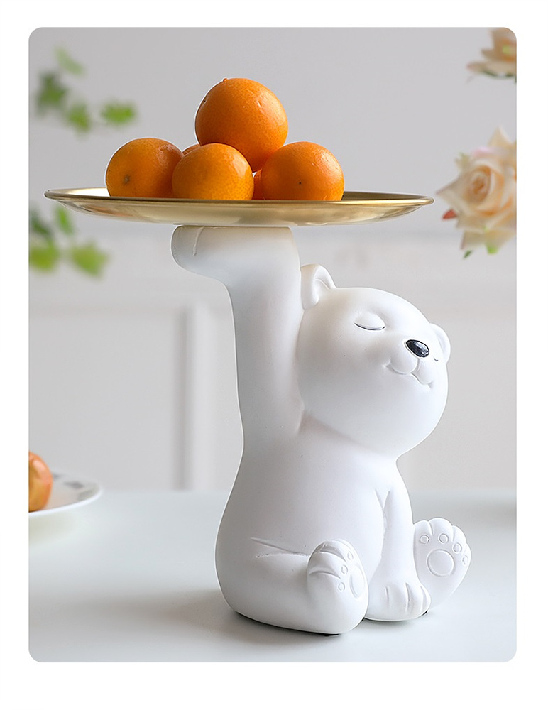 북극곰 트레이 테이블 거실 현관 침실 포인트 인테리어 미니 선반 엔틱 장식 소품 - 상세 이미지 5