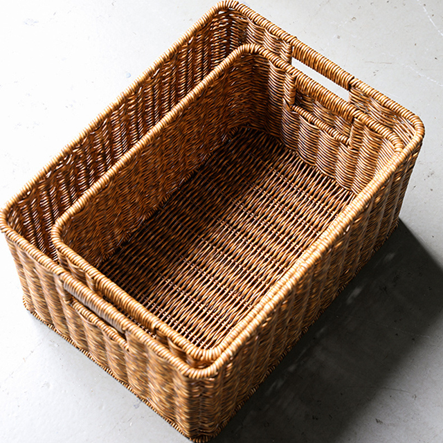라탄 바구니 수납 바스켓 다용도 수납정리함 피크닉 뚜껑형 소