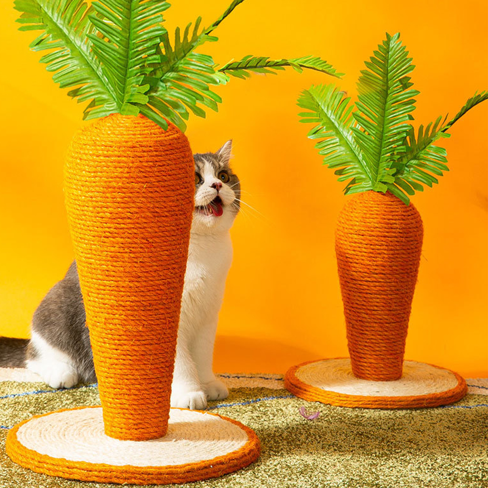 리치독스 고양이 스크래쳐 수직 기둥 당근 소형 고양이타워 이미지 3