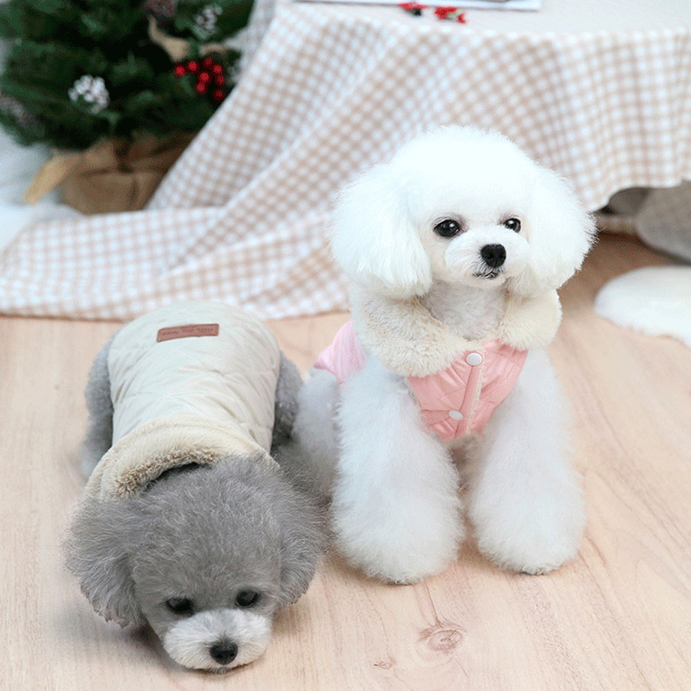 쭈쭈야 퀼팅 히든 강아지 하네스 패딩 자켓 애견 겨울옷 반려견 강아지옷 이미지 8