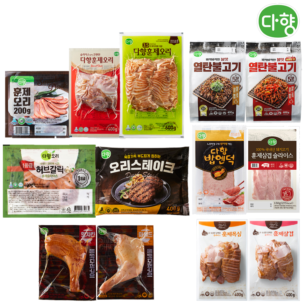 오리훈제 다향오리고기 오리훈제슬라이스 매운주물럭 불고기활용법