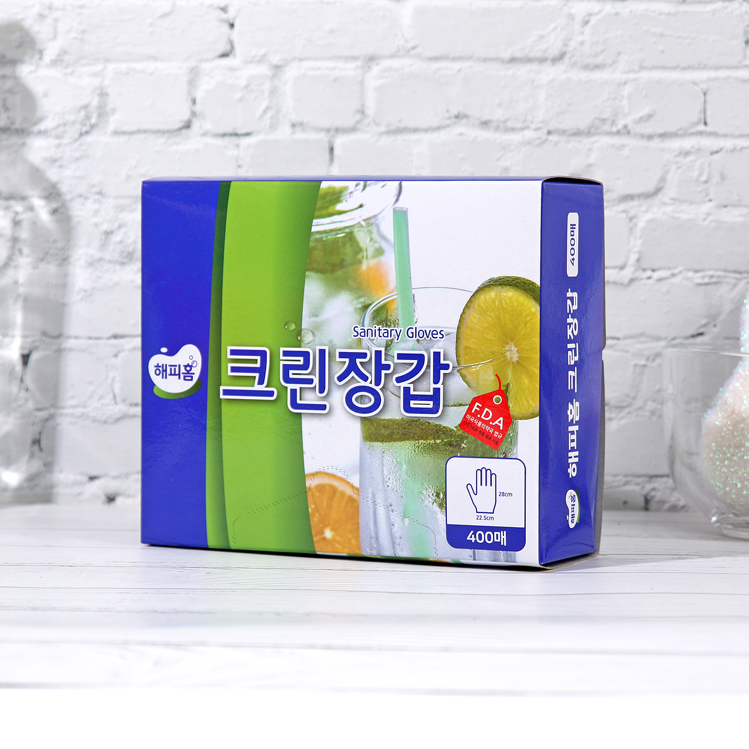 해피홈 위생장갑 일회용 비닐장갑 400매 - 메인 이미지