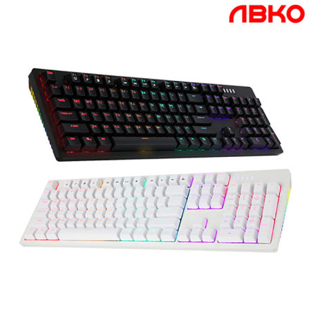 앱코 해커 K515 축교환 측면 RGB 라이팅 게이밍 기계식 키보드 (블랙, 청축)