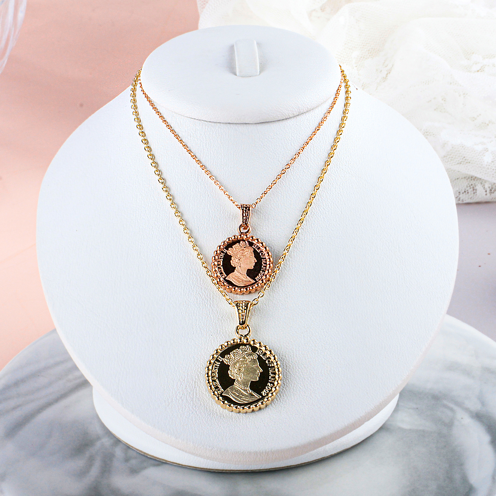 엘리자베스 코인 목걸이 14K 18K - 르샤밍