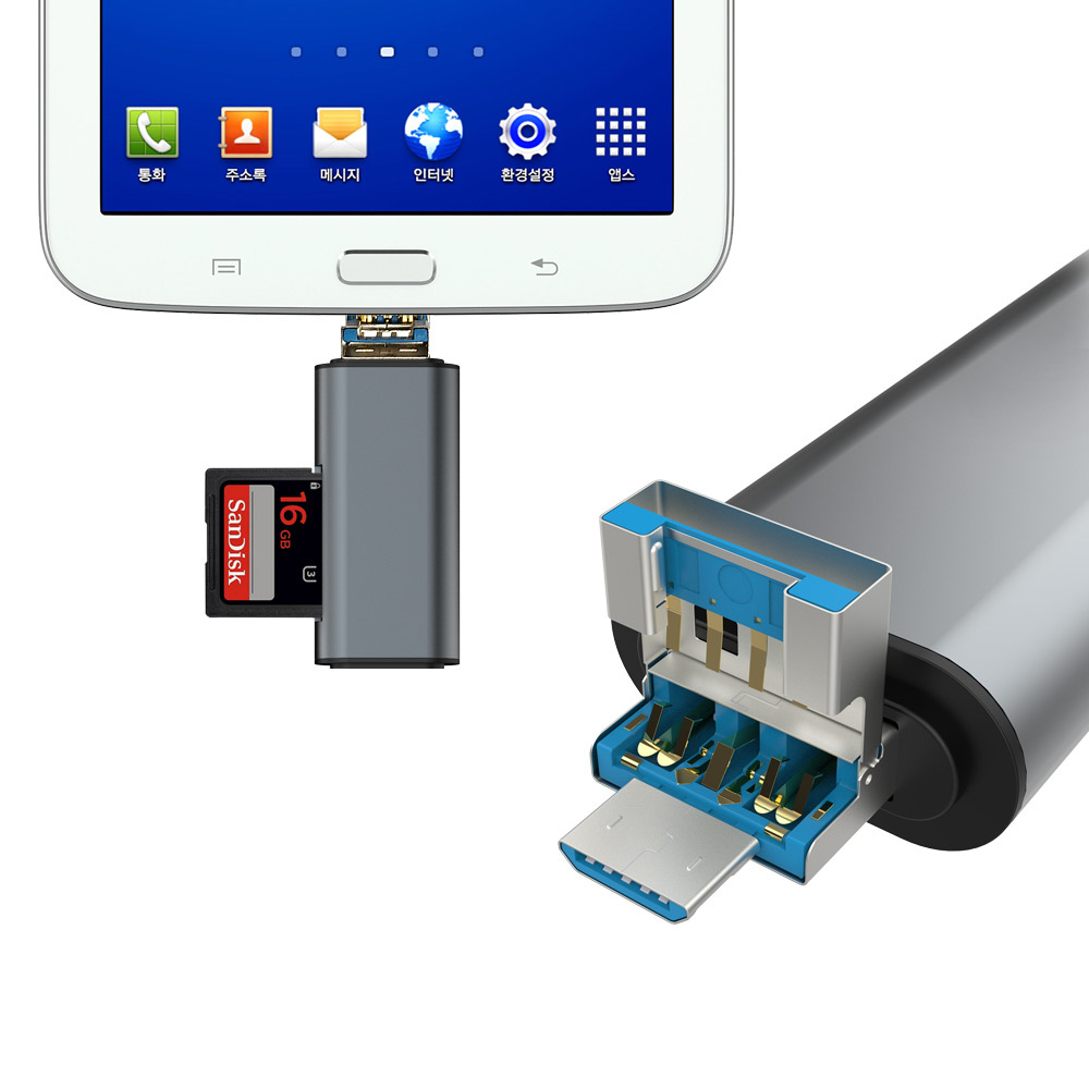 UM2 C타입 SD 카드리더기 메모리 USB 5핀 TF카드 노트북 휴대폰 UMOTG3 이미지 7