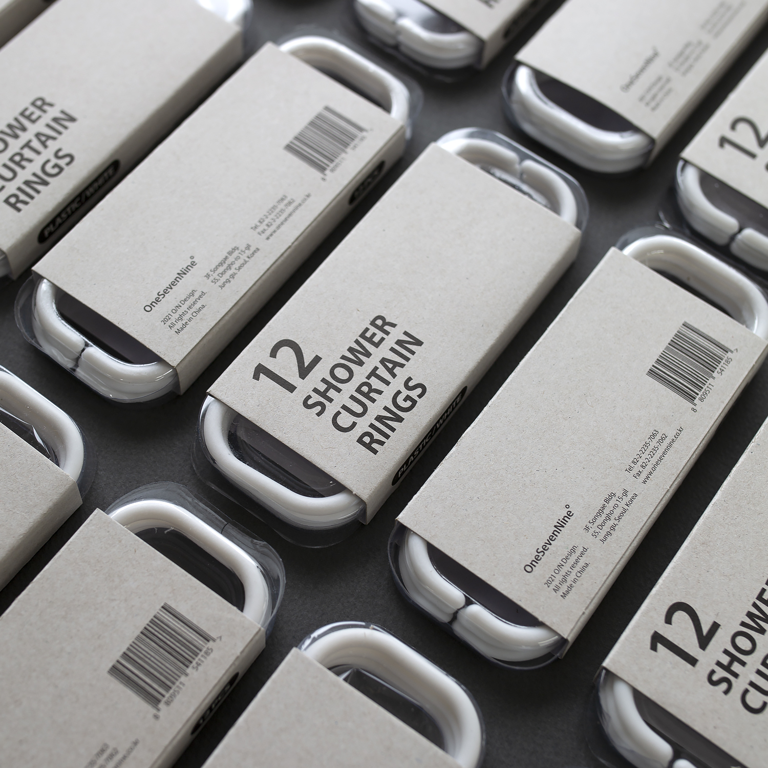 원세븐나인 플라스틱 커튼고리 화이트