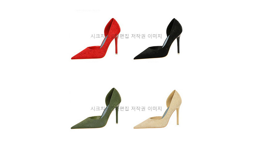 220-265mm 로지아 10cm 스틸레토 사이드오픈 하이힐 4color 상세 이미지 1
