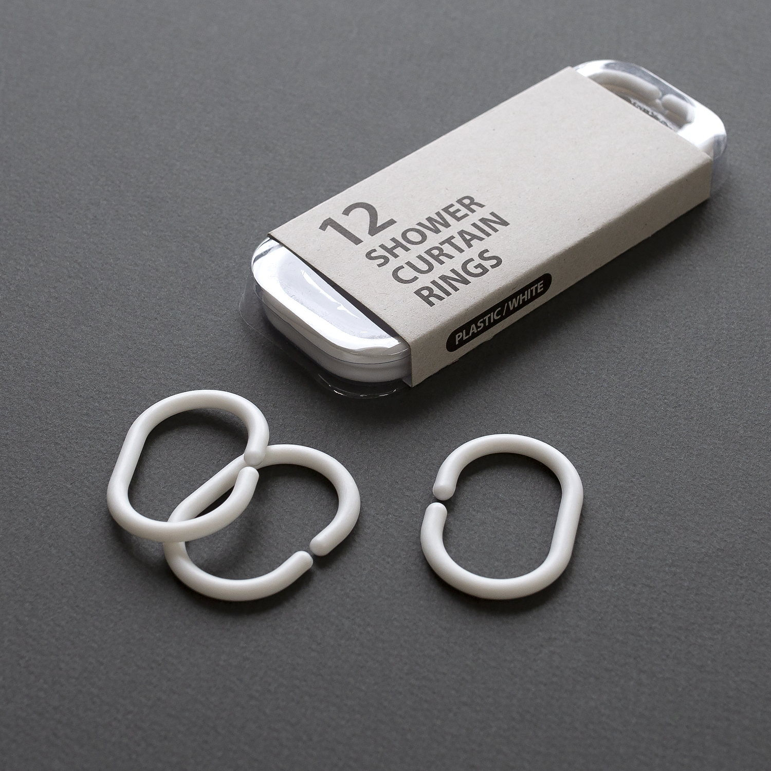 원세븐나인 플라스틱 커튼고리 화이트