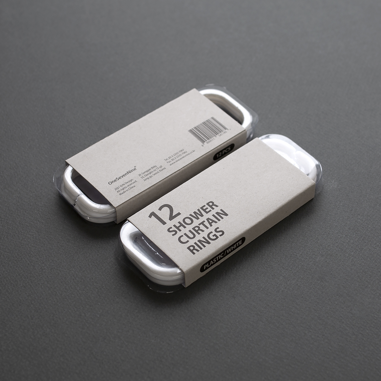 원세븐나인 플라스틱 커튼고리 화이트