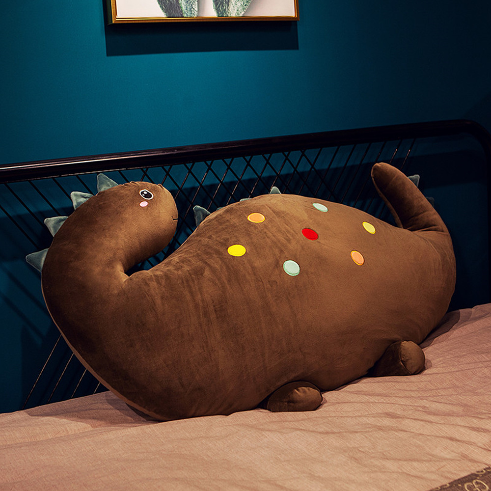 귀여운 공룡 침대 헤드 쿠션 등받이 삼각 등 허리 침실 침대 받침대 보조 푹신한 대형 - 상세 이미지 3