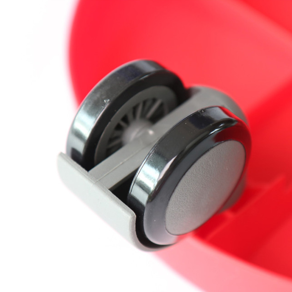 UH 쓱쓱싹싹 바퀴달린 의자 원형 둥근 작은 낮은 작업 의자 레드