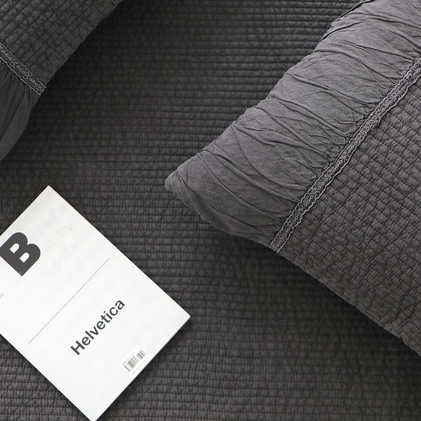 오가닉 순면 줄누비 여름이불 겸 패드 워싱피그먼트 스프레드 5색상