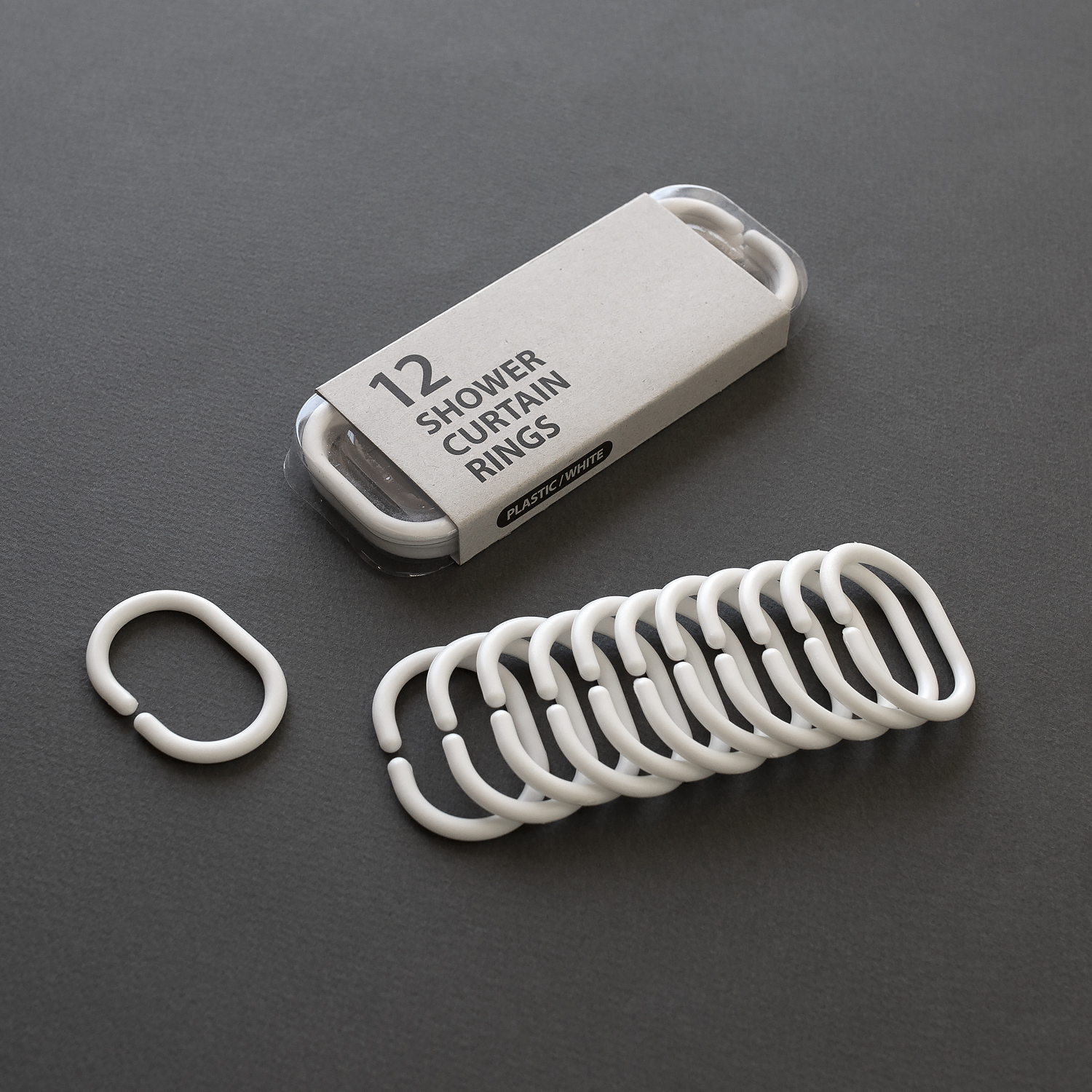원세븐나인 플라스틱 커튼고리 화이트