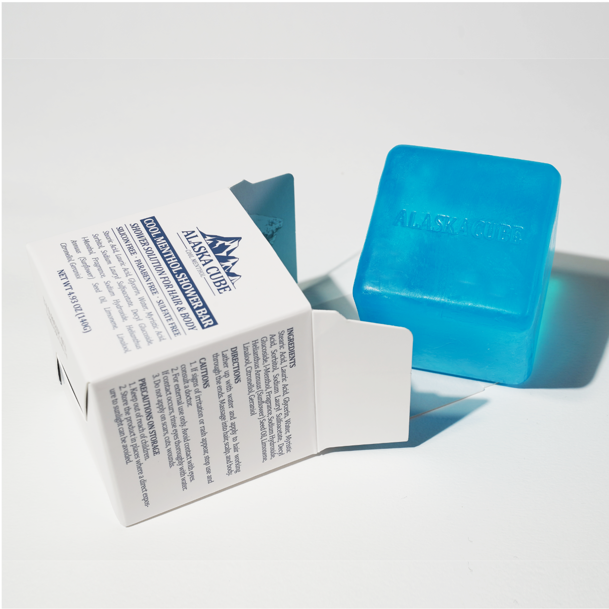 알래스카큐브 쿨링 퍼퓸 샤워바 목욕 비누 쿨비누 시트러스베르가못향, 140g, 3개 이미지 2
