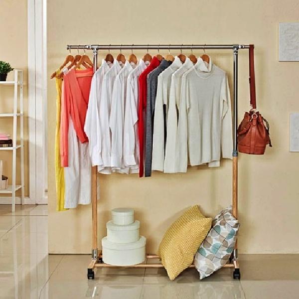 소형 행거 작은 행거 자취방 일자 행거 좁은 트롤리