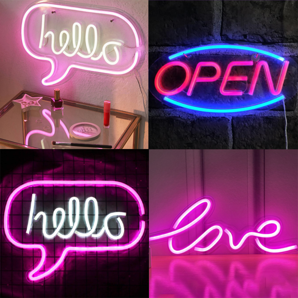LED 네온사인 오픈 술집 레터링 조명 붙이는 셀프 전광판 파티 라이트 캠핑 간판