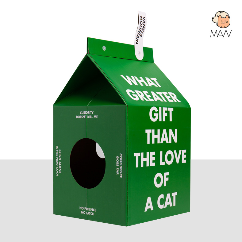 고양이숨숨집 그린 우유팩하우스