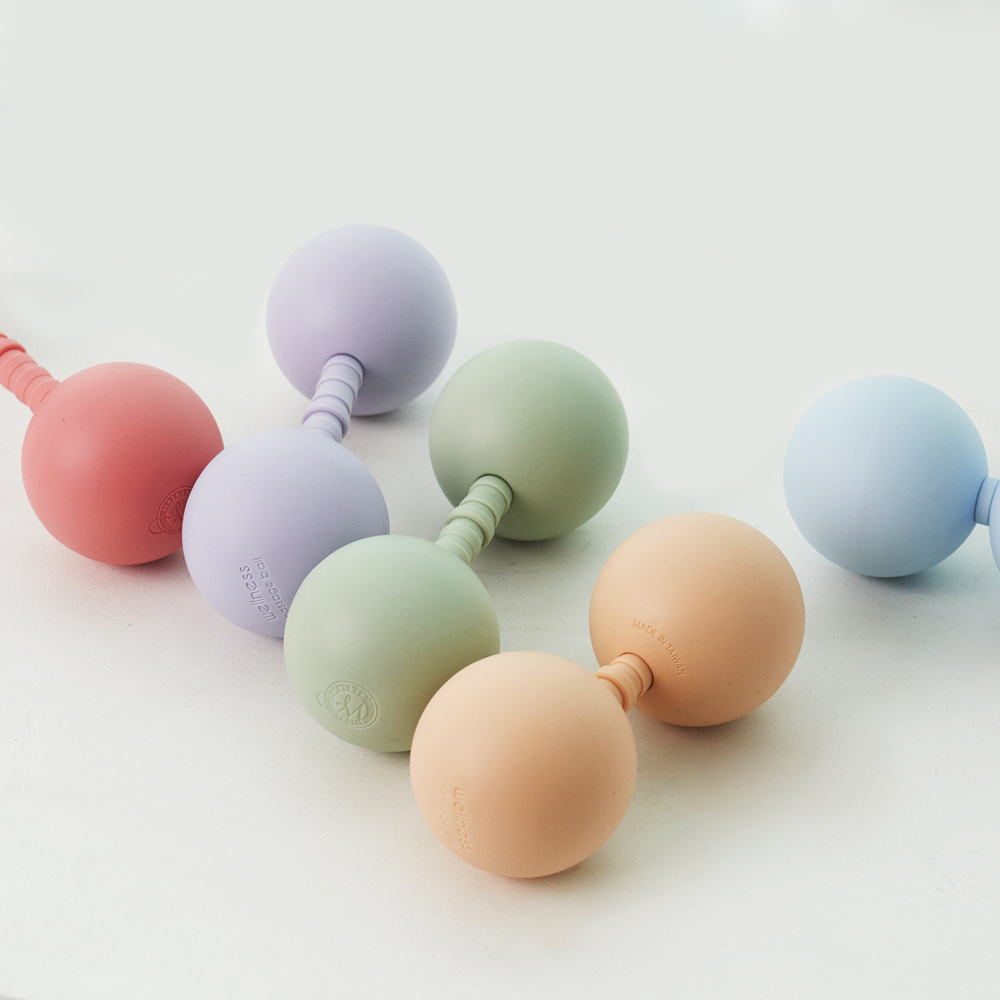 멜킨 TPE 길이조절 마사지볼 지압 요가 필라테스 땅콩볼 라크로스 어깨 안마 이미지 4