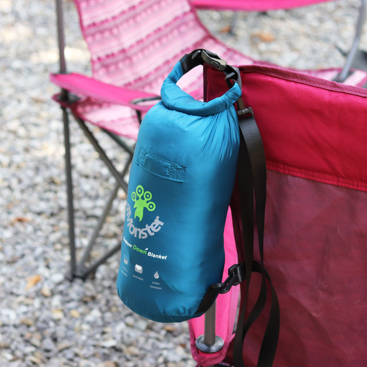 덕다운 캠핑 차박 초경량 패딩담요 사계절 다용도 블랭킷 침낭 이불 대용 피콕블루