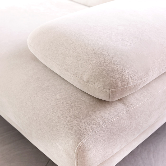 [에싸] 에블린 4인 헤드기능 리브 패브릭 소파+스툴