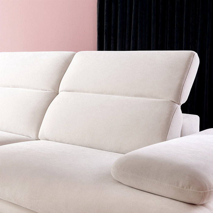 [에싸] 에블린 4인 헤드기능 리브 패브릭 소파+스툴