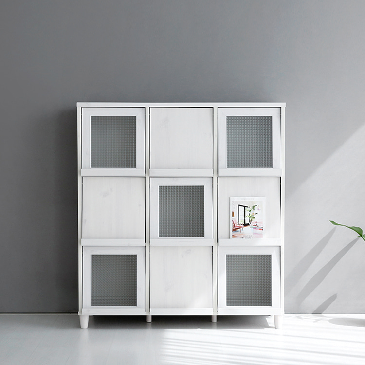 필몬 수납장 9문 NFM132120 1200x450x1330mm, 3단, 화이트파인베니어 2235.9939 - 상세 이미지 3