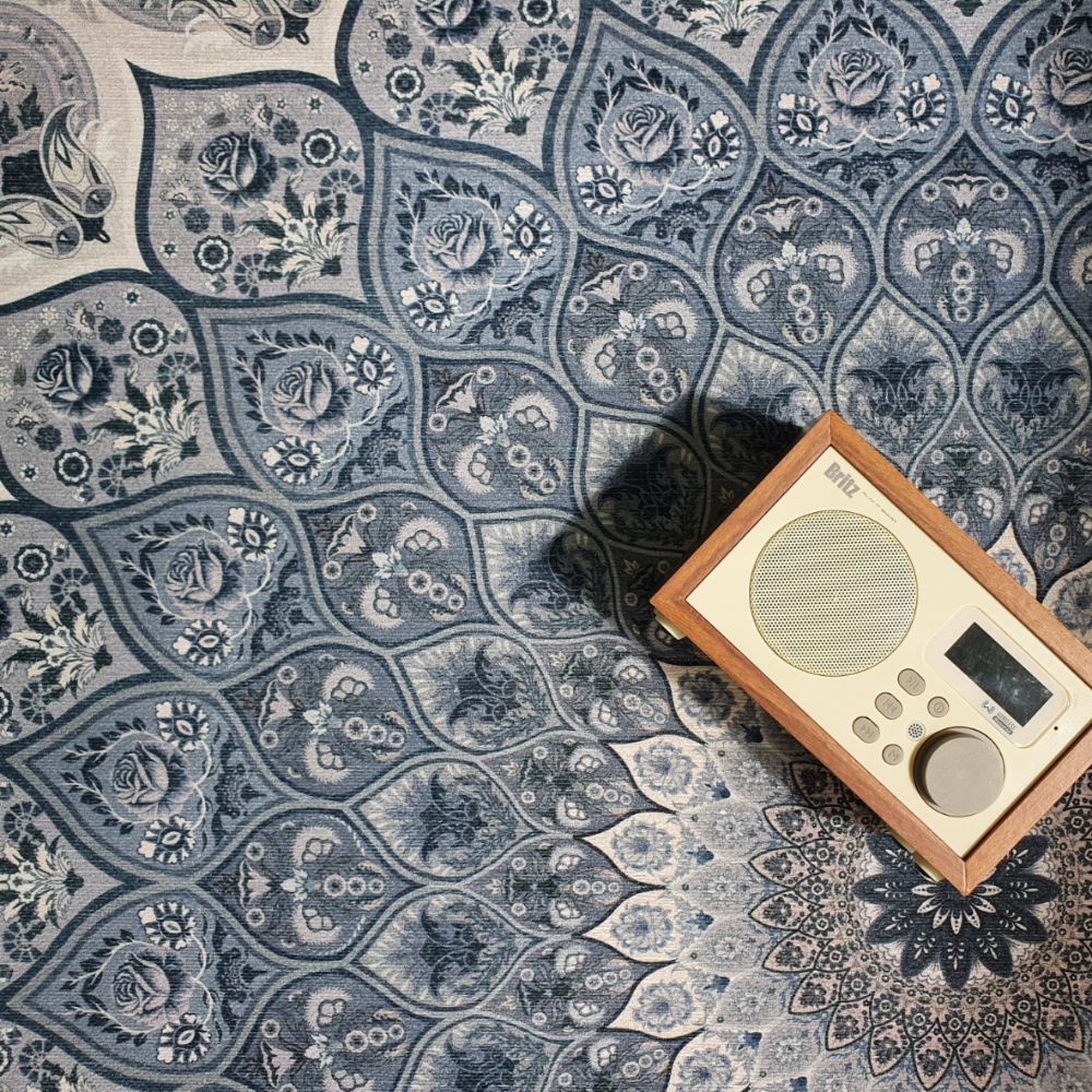 원형 페르시안 러그 엔틱 빈티지 거실 가을 카페트 식탁 면 사계절 패턴 먼지없는 매트