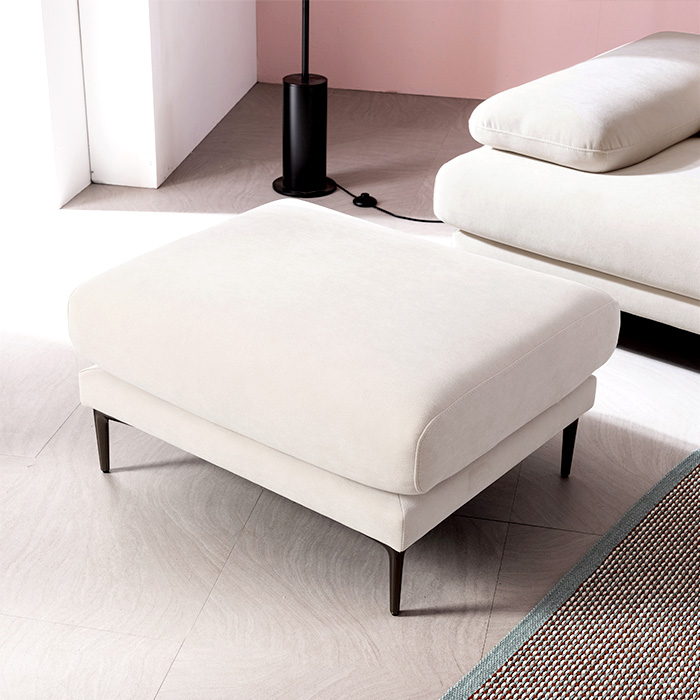 [에싸] 에블린 4인 헤드기능 리브 패브릭 소파+스툴