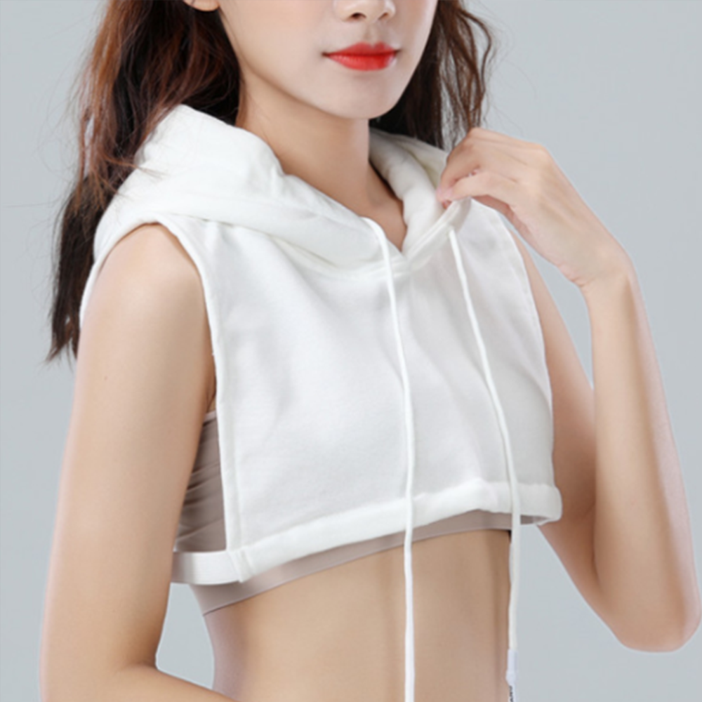 페이크 후드 목폴라 목티 목만 있는 폴라 공갈 훼이크 면 모자 터틀넥 레이어드 넥워머 - 상세 이미지 4