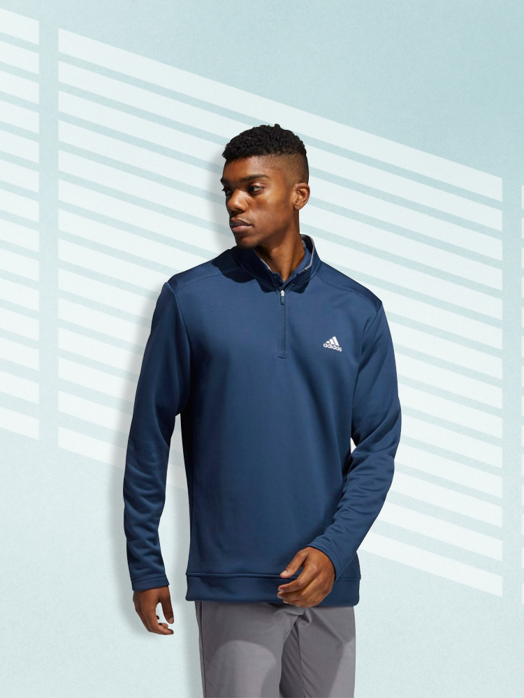 아디다스골프 남성 하프집업 스웨트 티셔츠