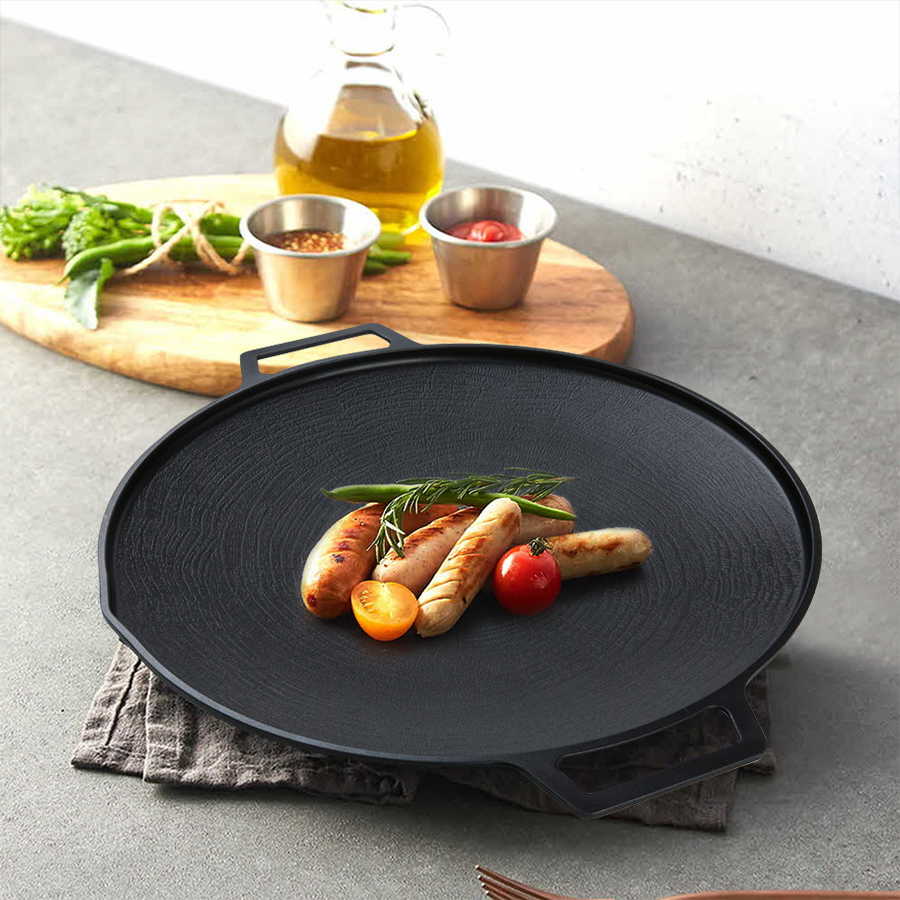 퀸센스 올비아 인덕션 겸용 캠핑 그리들팬 구이팬 고기불판 30cm