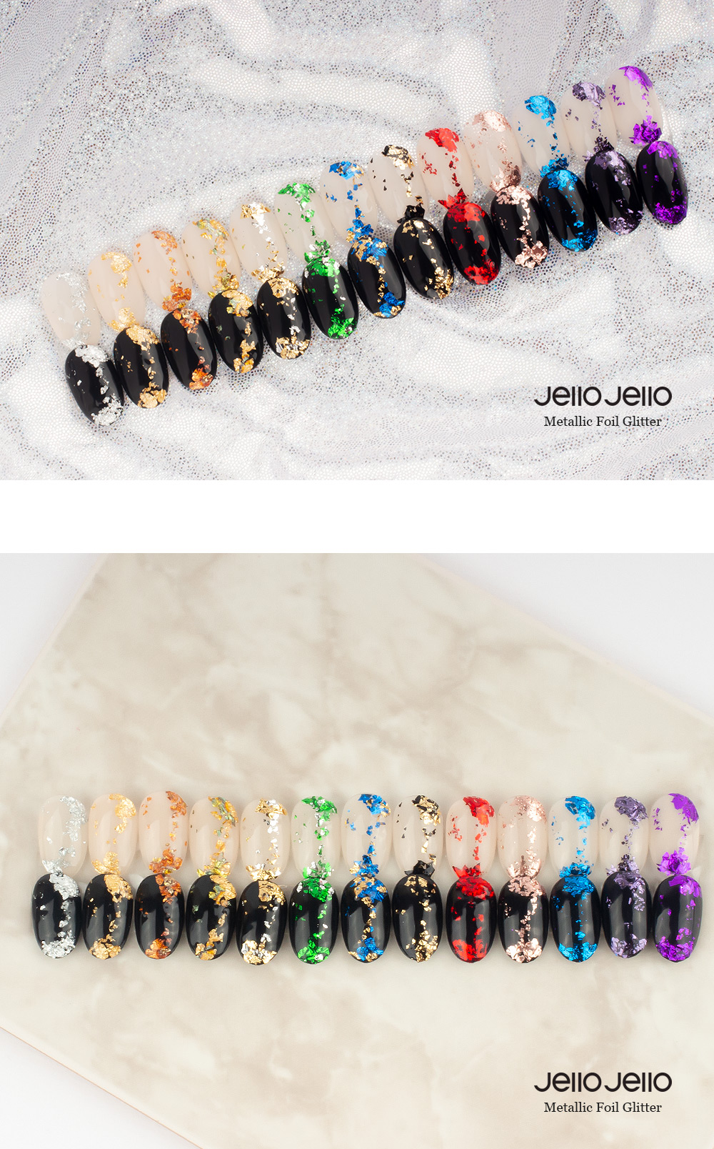 JelloJello Gel Nail Foil & Shell Set 01