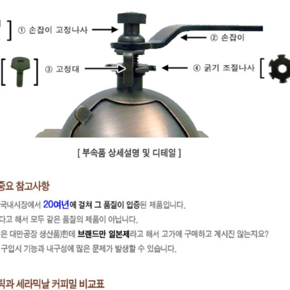 엔틱 가정용원두커피기계 원두자동분쇄기 - 상세 이미지 5