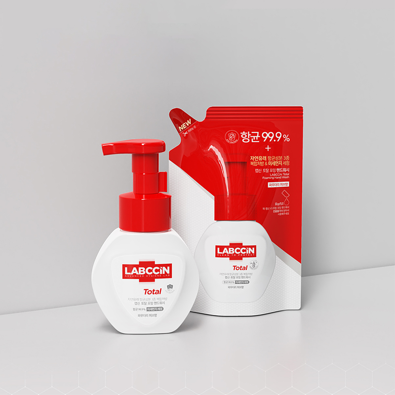 애경 랩신 V3 토탈 포밍 핸드워시 손세정제 본품 250ml+리필 200ml - 메인 이미지