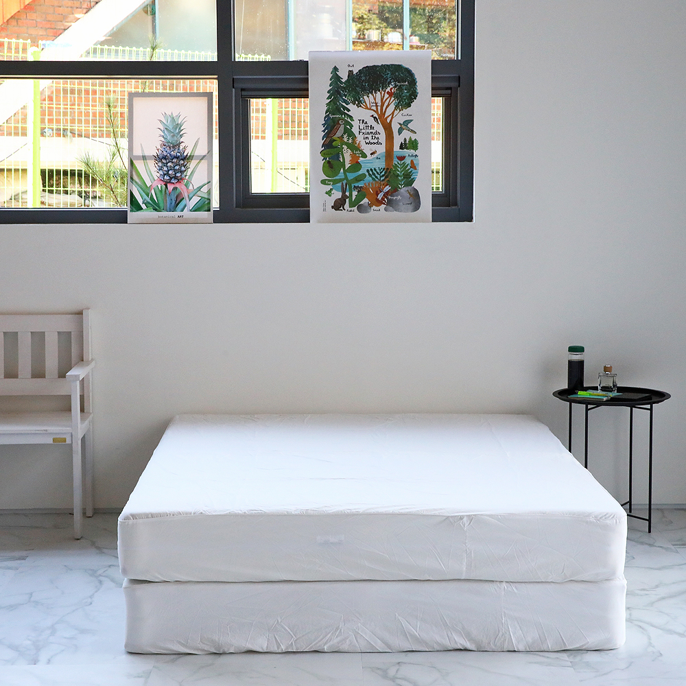 호텔식 고밀도 워싱 면100% 슈퍼싱글 퀸 라지 이스턴 미국 킹 매트리스 홑겹 침대커버