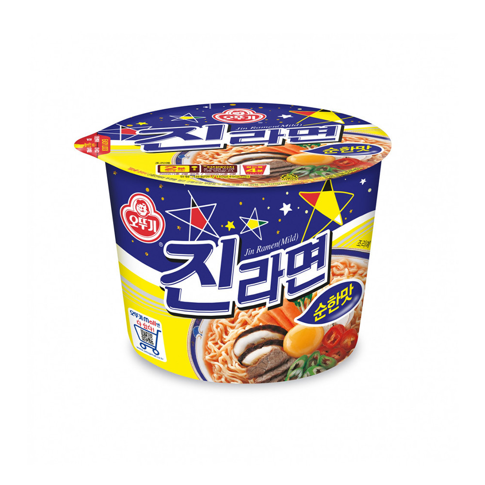 오뚜기 진라면 순한맛 큰컵라면 110g, 12개 이미지 2