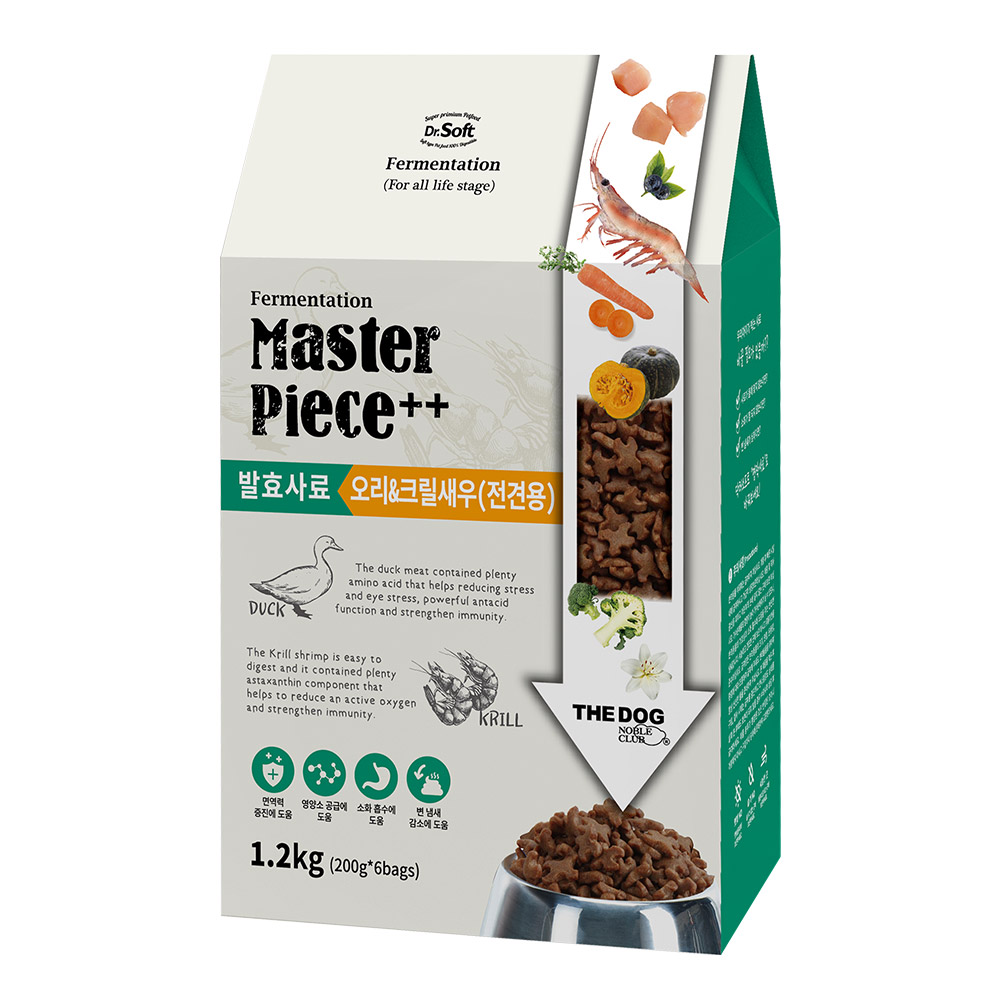 더독 닥터소프트 명작 강아지 사료 오리 크릴새우, 1.2kg, 1개 이미지 2